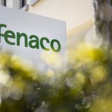Le logo de Fenaco sur le bâtiment principal de l'entreprise à Berne (image d'illustration)